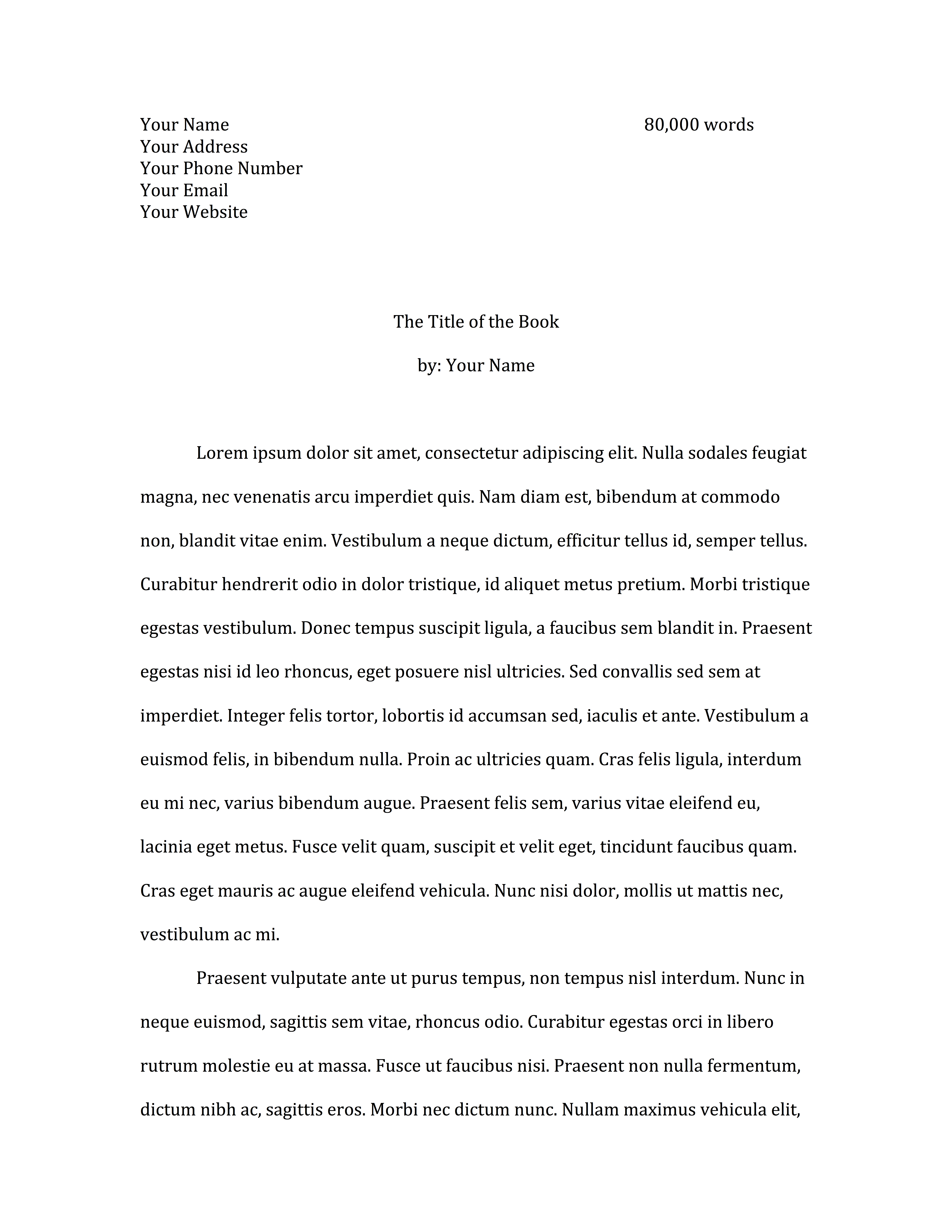 How To Format Your Fiction Submission Mary C Moore